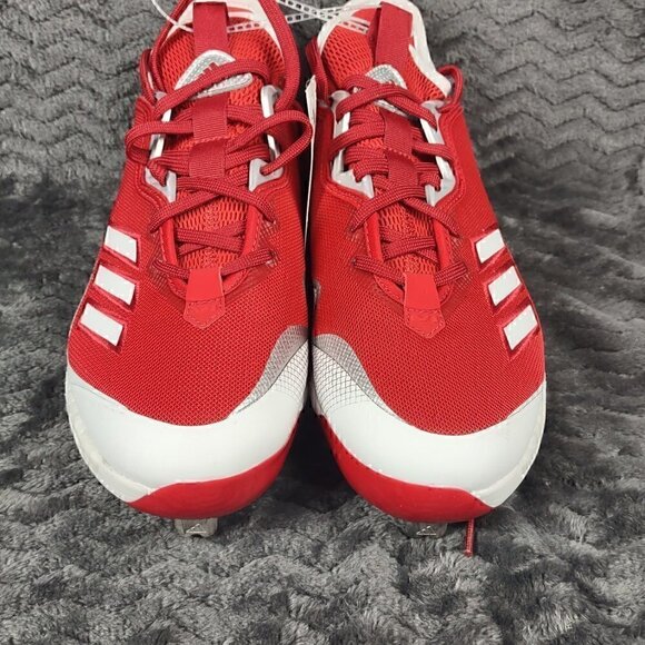Adidas Ironskin Icon 6 Metal Baseball Cleats Red/White EG6550 Size 7 (NWT) - Picture 1 of 6